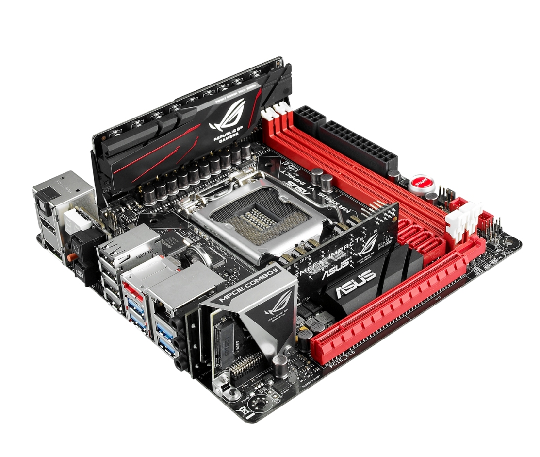 asus_rog_maximus_vi_impact_mini-itx_motherboard asus rog maximus vi impact mini itx motherboard สาธารณรัฐแห่งเกม “ROG” เปิดตัวมาเธอร์บอร์ดตระกูล MAXIMUS VI 5 รุ่นรวด! ทะยานความแรงทุกพิกัดด้วยชิพเซ็ต Z87 ใหม่ พร้อมรองรับ Haswell CPU ตอบรับทุกเสียงเรียกร้องจากสาวกเกมฮาร์ดคอร์ทั่วโลกแบบจัดเต็ม!