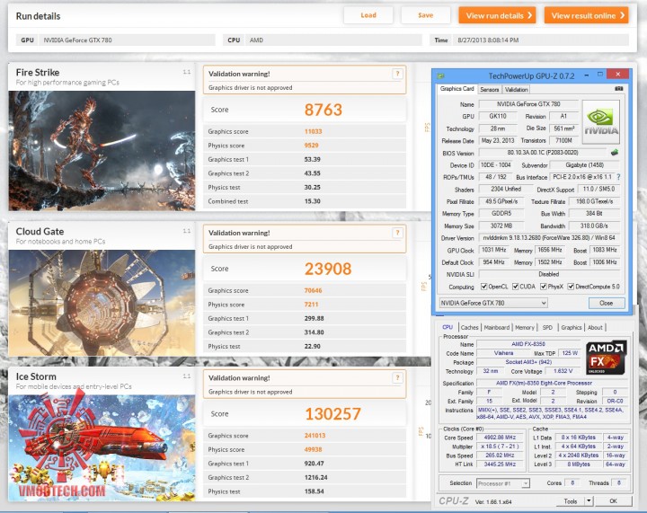 3dmark oc2 720x571 GIGABYTE GeForce GTX 780 New WINDFORCE 3X Rev 2.0 ON AMD FX 8350