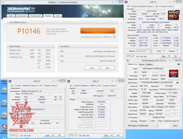 3dmark11 719x545 AMD FX 8350 On Air Cooling Test  With Cooler Master V8 GTS 