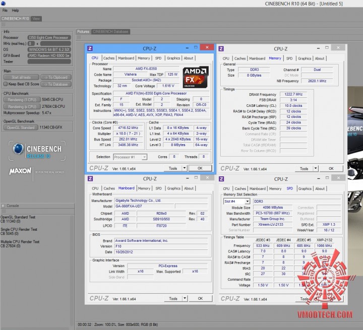 cinebench10 720x655 AMD FX 8350 On Air Cooling Test  With Cooler Master V8 GTS 