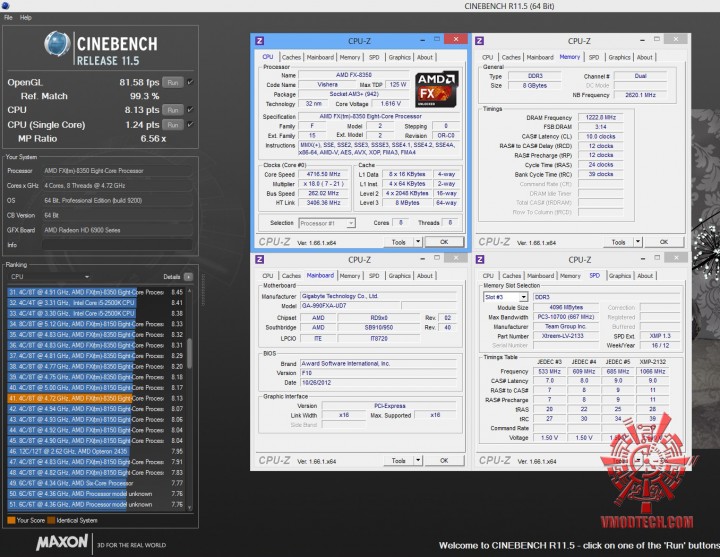 cinebench11 720x557 AMD FX 8350 On Air Cooling Test  With Cooler Master V8 GTS 