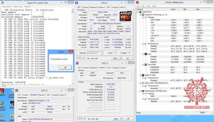 superpi32mb 720x411 AMD FX 8350 On Air Cooling Test  With Cooler Master V8 GTS 