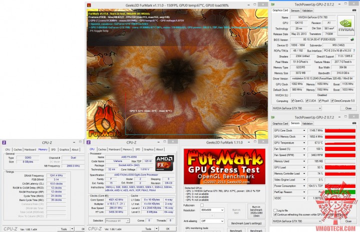 furmark-oc furmark oc 720x464 MSI GeForce GTX 780 LIGHTNING On AMD FX 8350 Test Review
