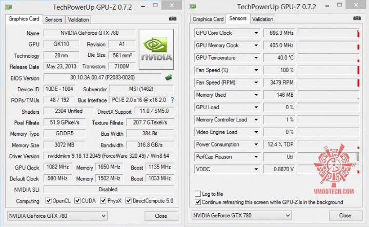 gpuz-oc gpuz oc 720x443 MSI GeForce GTX 780 LIGHTNING On AMD FX 8350 Test Review