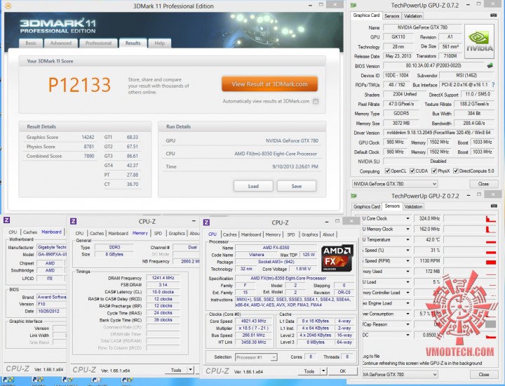 3dmark11 3dmark11 720x550 MSI GeForce GTX 780 LIGHTNING On AMD FX 8350 Test Review