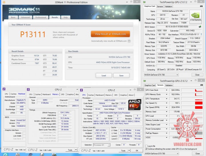 3dmark11-oc 3dmark11 oc 720x545 MSI GeForce GTX 780 LIGHTNING On AMD FX 8350 Test Review