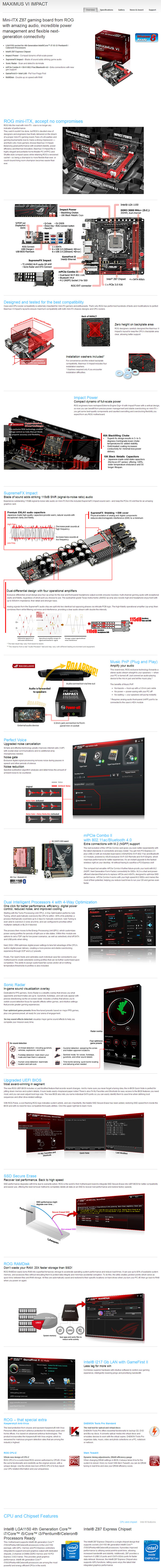 spec1 spec1 ASUS ROG MAXIMUS VI IMPACT Motherboard Review