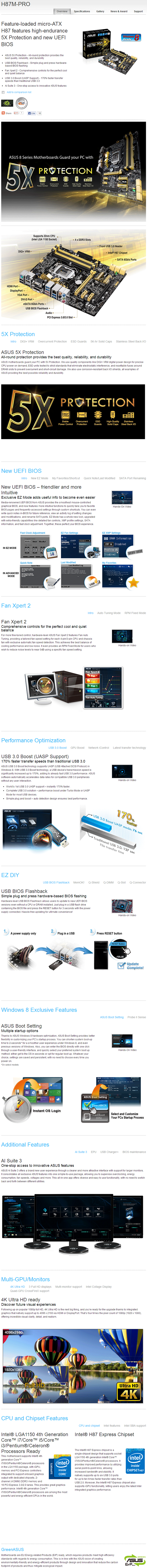 spech87 spech87 ASUS H87M PRO Micro ATX Motherboard Review