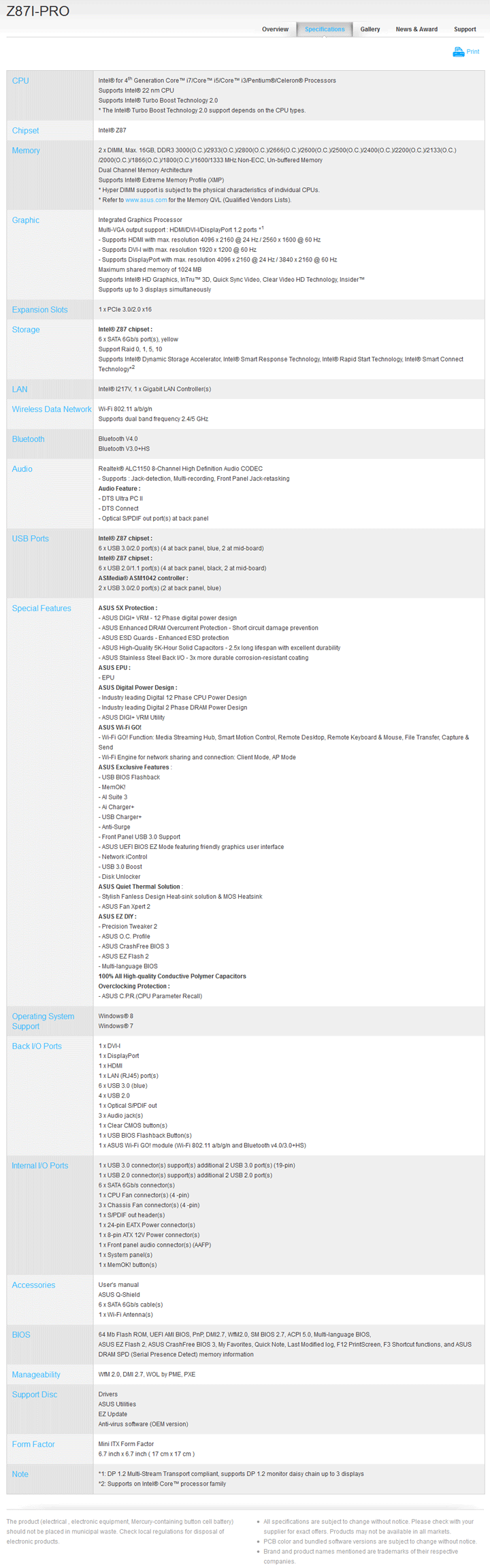 s2 ASUS Z87I PRO Mini ITX Motherboard Review
