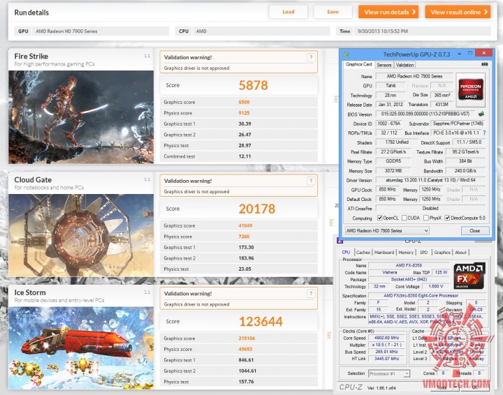 3dmark2 720x566 SAPPHIRE HD 7950 3GB GDDR5 OC with Boost VAPOR X On AMD FX 8350 Test