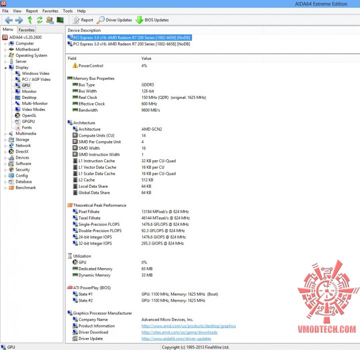 aida642 720x701 AMD RADEON HD 7790 @ AMD RADEON R7 260X MOD BIOS