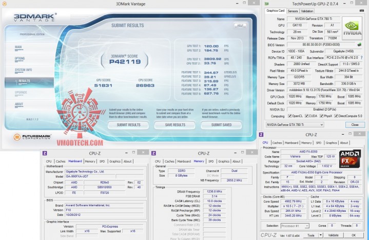 vantage1 719x469 NVIDIA GeForce GTX 780 Ti SLI ON AMD FX 8350