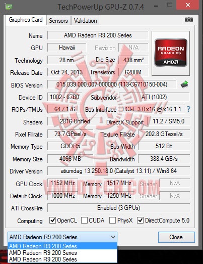 gpuoc gpuoc AMD RADEON R9 290X 3 Ways CrossFireX Review