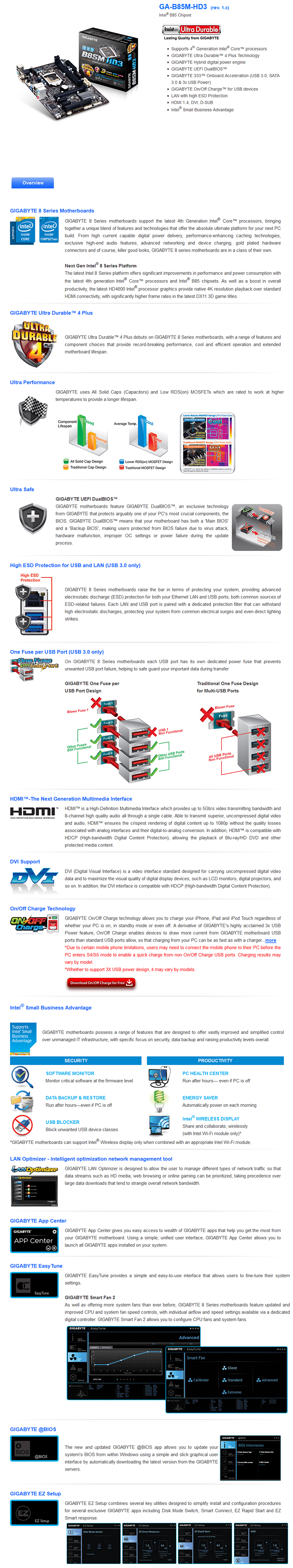 s1 GIGABYTE B85M HD3 Motherboard Review