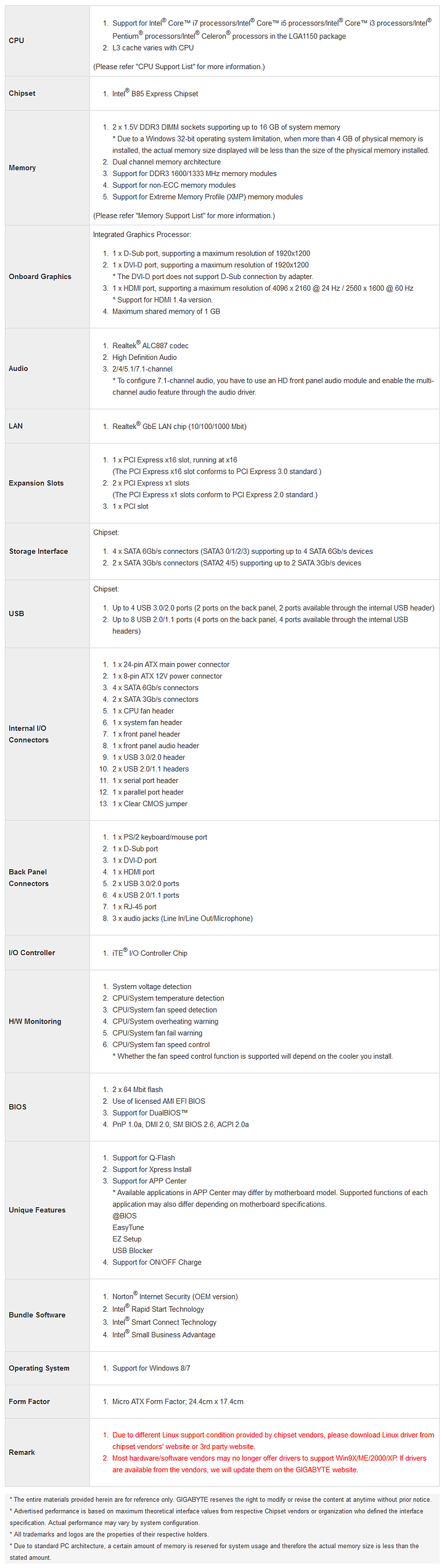 s2 GIGABYTE B85M HD3 Motherboard Review