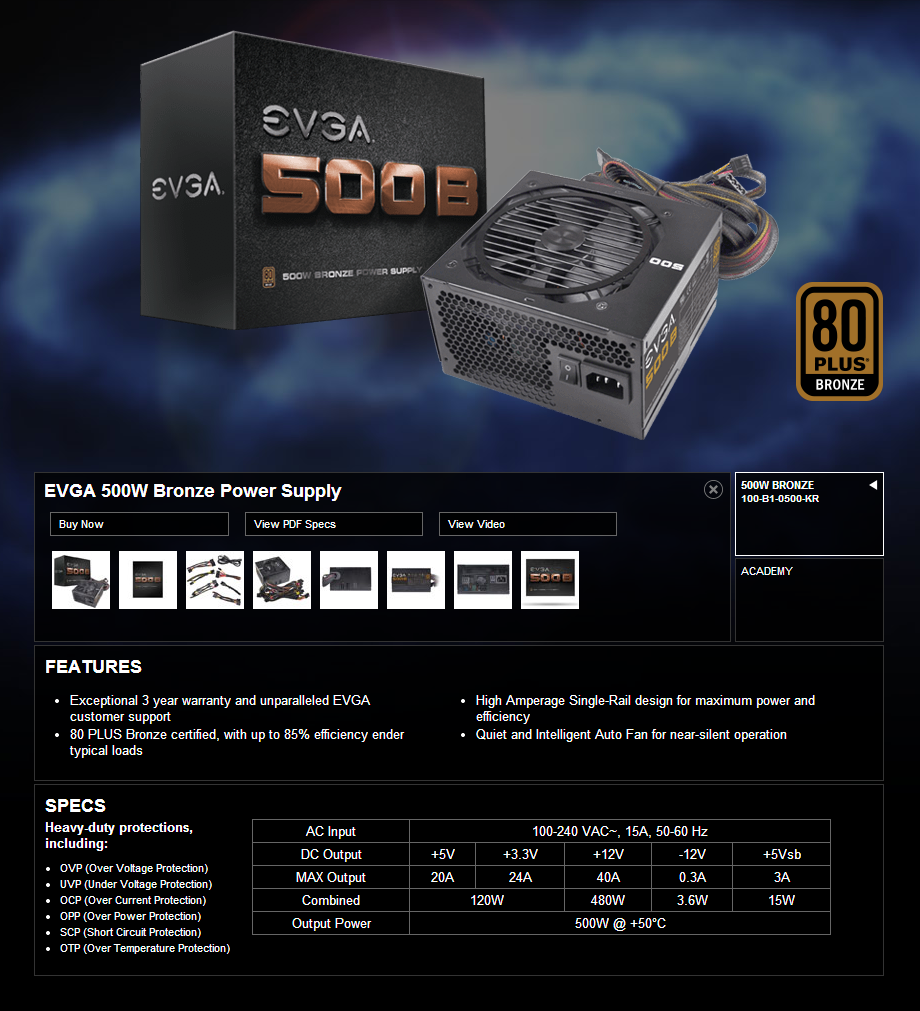 intro 01 EVGA 500B Bronze Power Supply Review