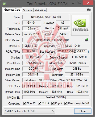 cpuz-oc cpuz oc ASUS ROG MARS GeForce GTX 760 Review