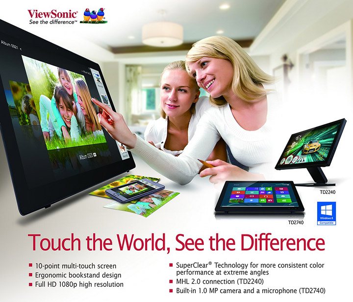 01 01 ViewSonic ก้าวสู่อีกระดับแห่งเทคโนโลยีทัชสกรีนกับจอภาพ TD40 รุ่นใหม่ล่าสุด