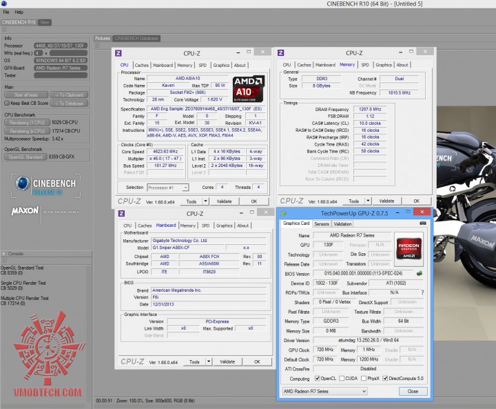 cine10 720x593 GIGABYTE G1.SNIPER A88X (Rev 3.0) ON AMD A10 7850K 