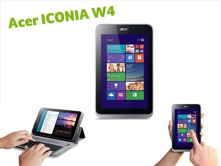 012 012 Acer ICONIA W4 วินโดวส์แท็บเล็ตหน้าจอ 8 นิ้ว พร้อมระบบปฏิบัติการ Windows 8.1 สะดวกพกพา รองรับ 3G เต็มศักยภาพการทำงาน