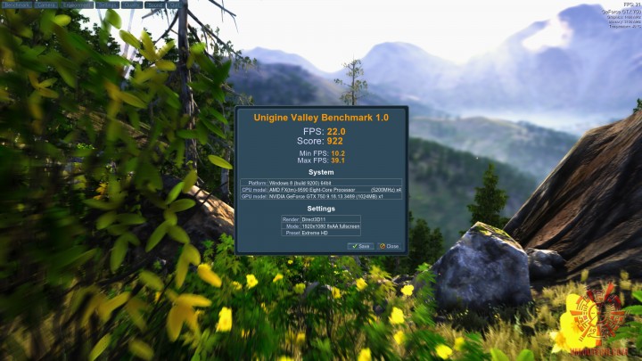 valley 2014 03 06 06 45 00 09 720x405 MSI GeForce GTX 750 FROZR OC Version Gaming Series ON AMD FX 9590 