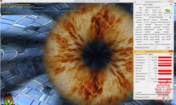 furmark-oc furmark oc 720x432 GALAXY GeForce GTX750 Ti OC Slim