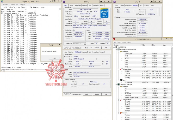 superpi32 superpi32 720x500 ASRock Fatal1ty Z87 Professional