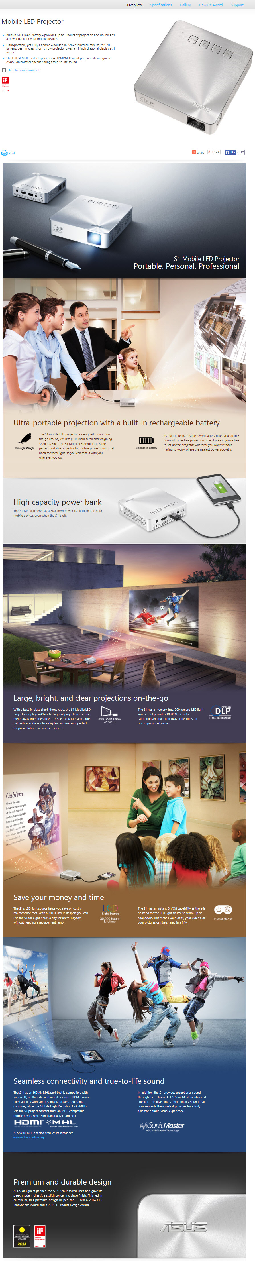 s11 ASUS S1 Mobile LED Projector Review
