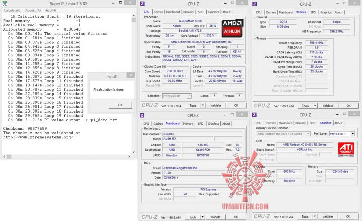 superpi1mb1 superpi1mb1 720x440 AMD Athlon 5350 APU “Kabini” & ASRock AM1H ITX Review