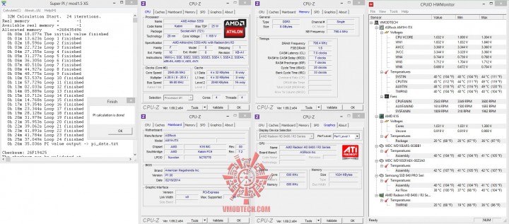 superpi32 superpi32 720x317 AMD Athlon 5350 APU “Kabini” & ASRock AM1H ITX Review