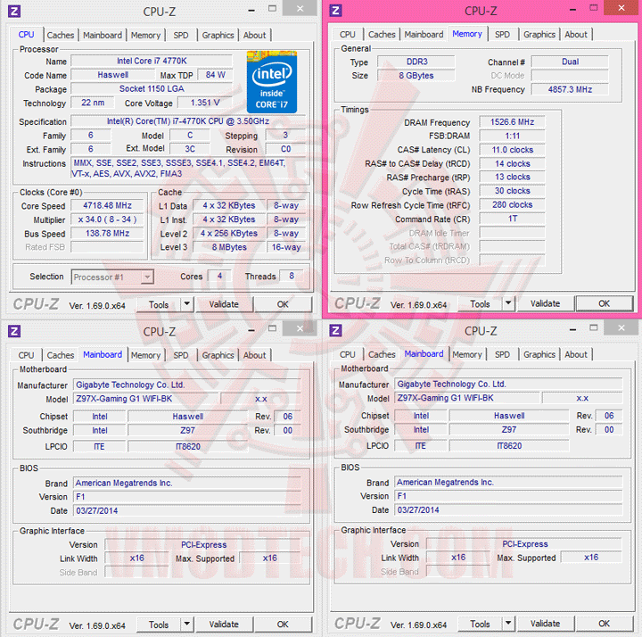 uncore uncore GIGABYTE Z97X Gaming G1 WIFI BK Motherboard Review