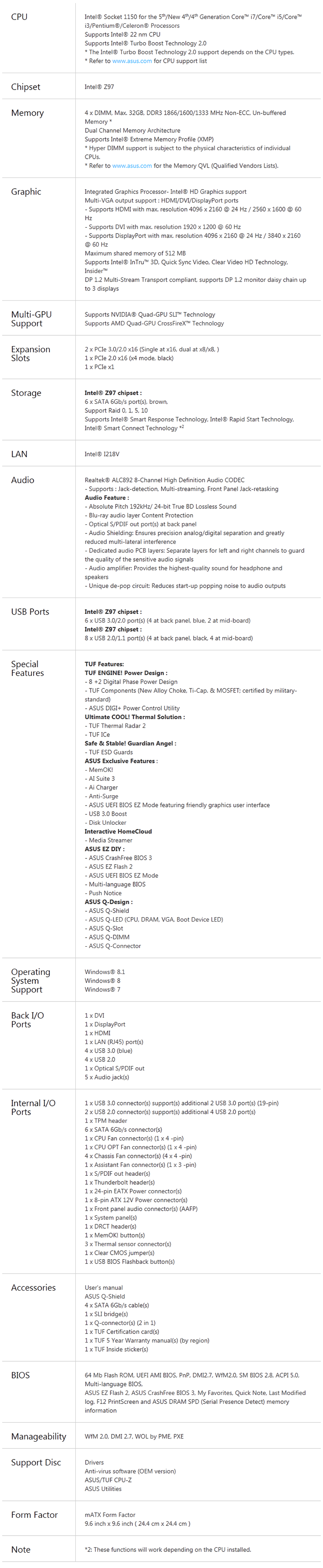 s2 ASUS TUF GRYPHON Z97 mATX Motherboard Review