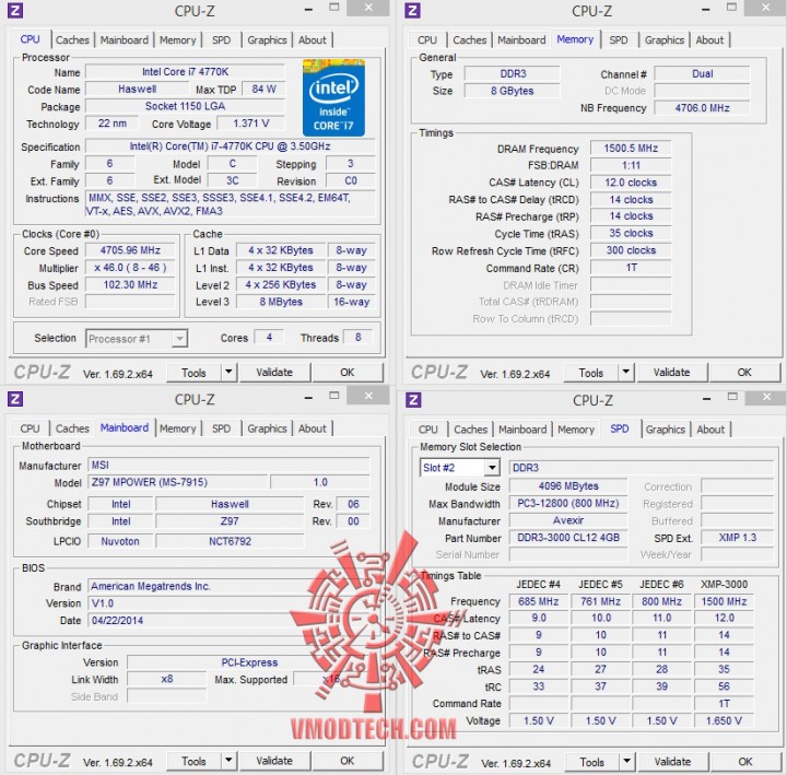 cpuid1 720x709 MSI Z97 MPOWER Motherboard Review