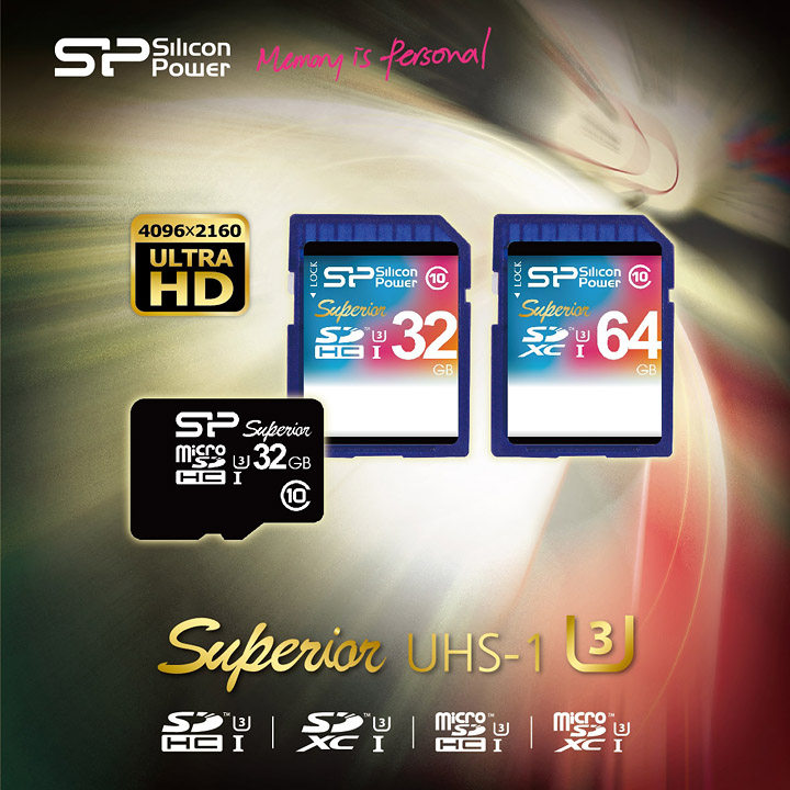 01 01 SP/Silicon Power เปิดตัว Superior microSDHC UHS 1(U3) ตอบสนองทุกความต้องการสำหรับการใช้งานแบบ 4K Ultra HD