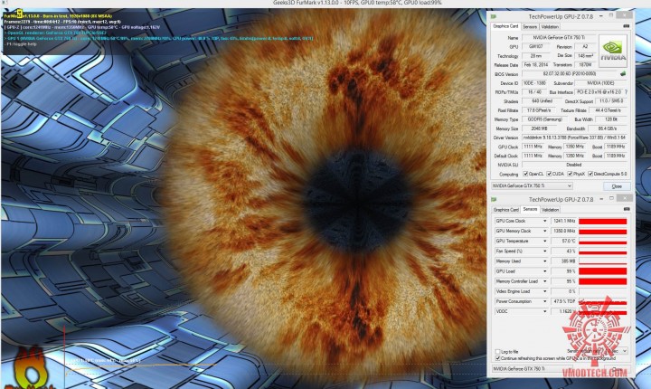 furmark 720x430 GALAXY GeForce GTX750 Ti GC 2GB 