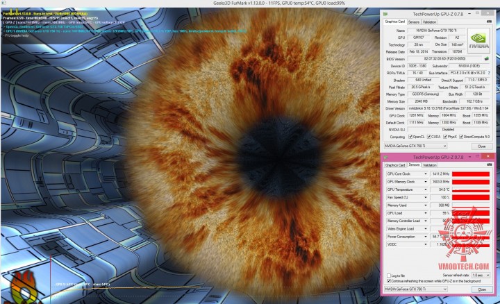 furmark oc 720x438 GALAXY GeForce GTX750 Ti GC 2GB 