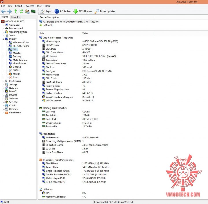 gpu 720x706 GALAXY GeForce GTX750 Ti GC 2GB 