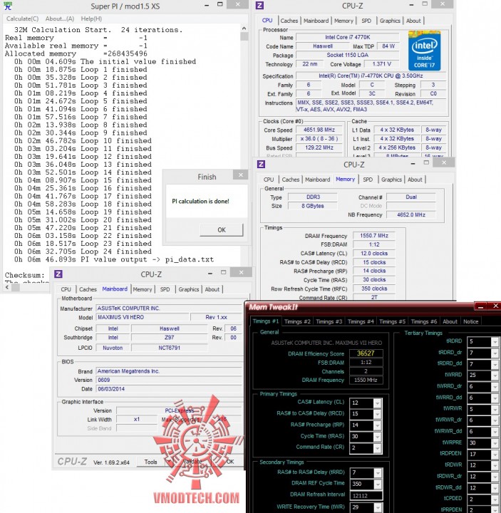 superpi32 superpi32 703x720 ASUS MAXIMUS VII HERO Motherboard Review