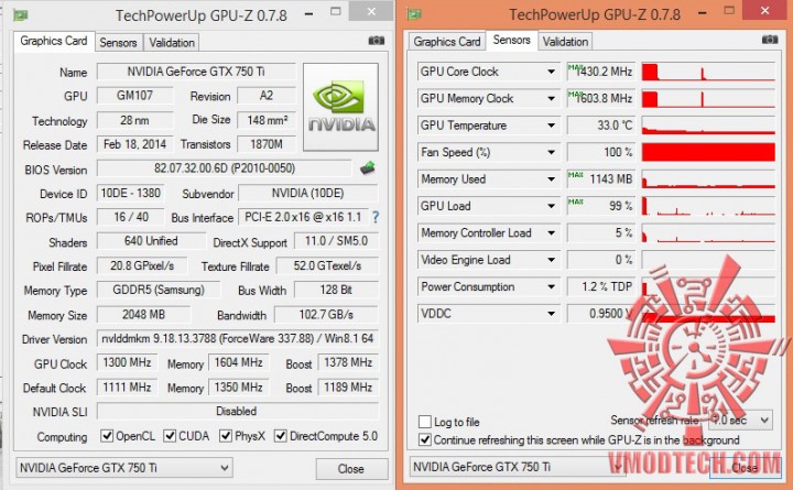 gpuz 1300 720x445 GALAXY GeForce GTX750 Ti GC 2GB 