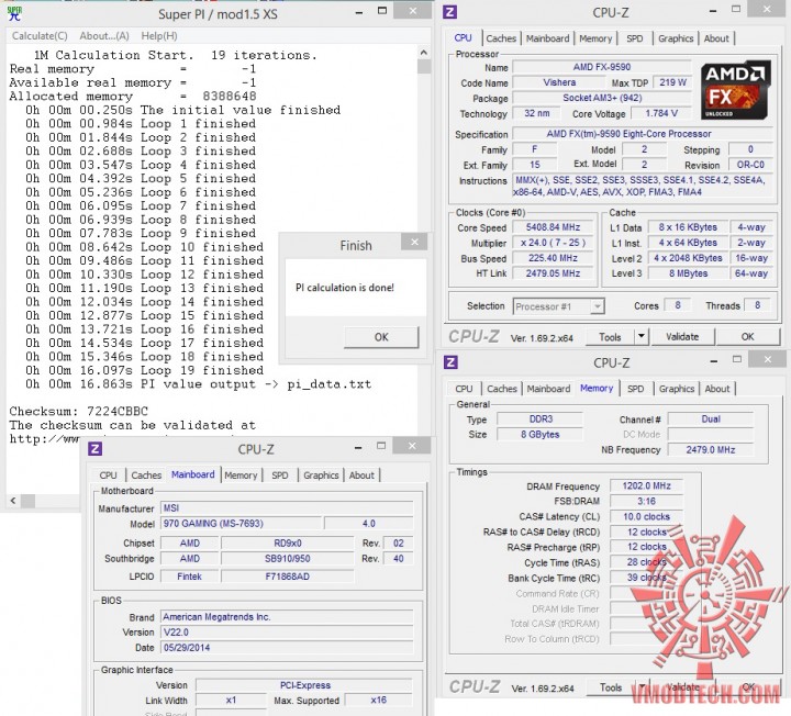 superpi54 720x652 MSI 970 GAMING Motherboard Review