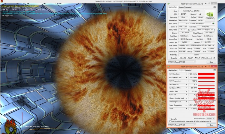 furmark 720x430 MSI N750 TF 2GD5/OC  