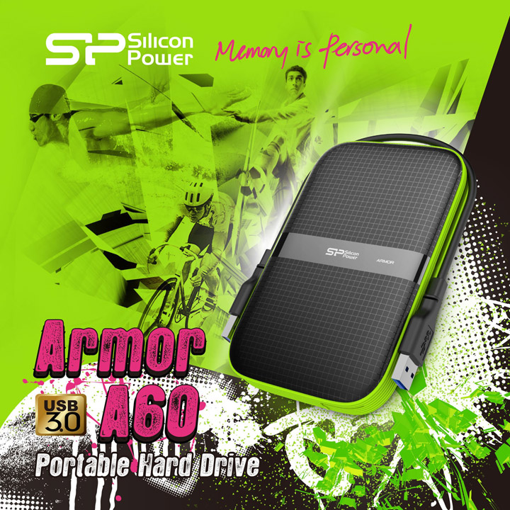 011 011 SP/ Silicon Power เปิดตัวฮาร์ดดิสก์แบบพกพา USB 3.0 รุ่น Armor A60— 360 ° Cover up ~ ทนทนทุกสภาวะการใช้งาน