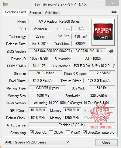 gpuz SAPPHIRE R9 295X2 8GB GDDR5 ON AMD FX 9590 Review