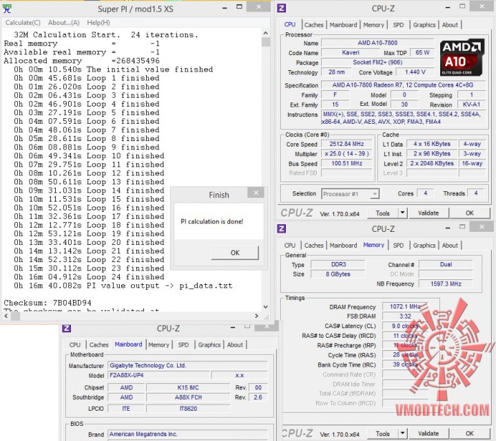 superpi32 720x641 AMD A10 7800 Processor Review