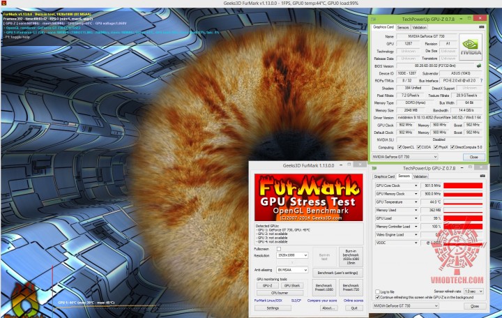 furmark 720x456 ASUS GT 730 silent 