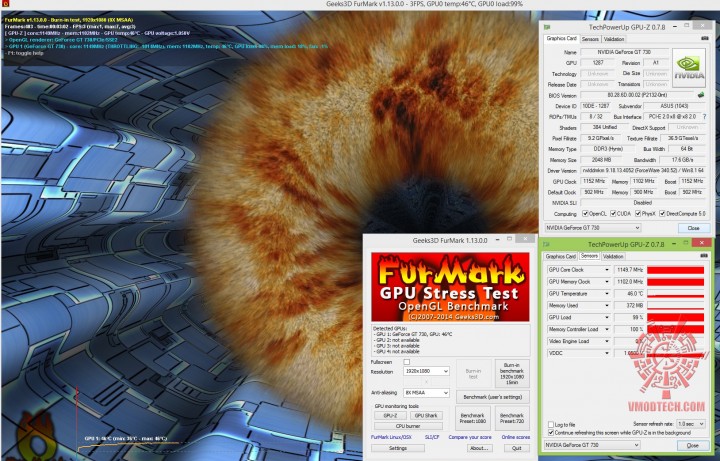 furmark oc 720x461 ASUS GT 730 silent 