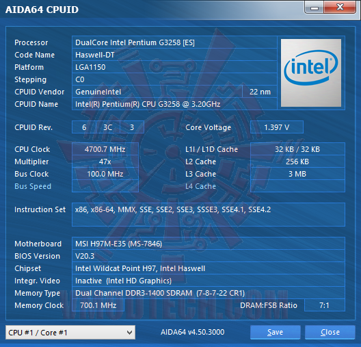 aida prop 01 MSI H97M E35 Motherboard Review