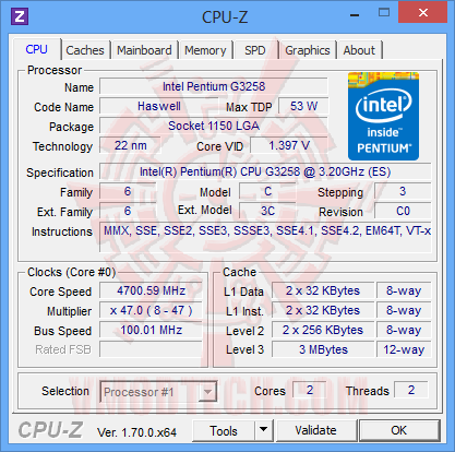 cpu z 01 MSI H97M E35 Motherboard Review