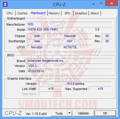 cpu z 03 MSI H97M E35 Motherboard Review
