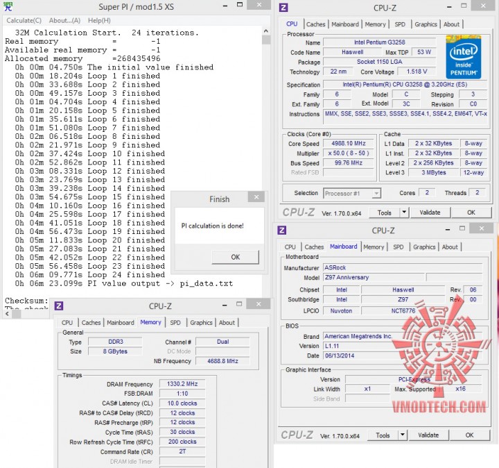 superpi32 5ghz 720x674 ASRock Z97 Anniversary